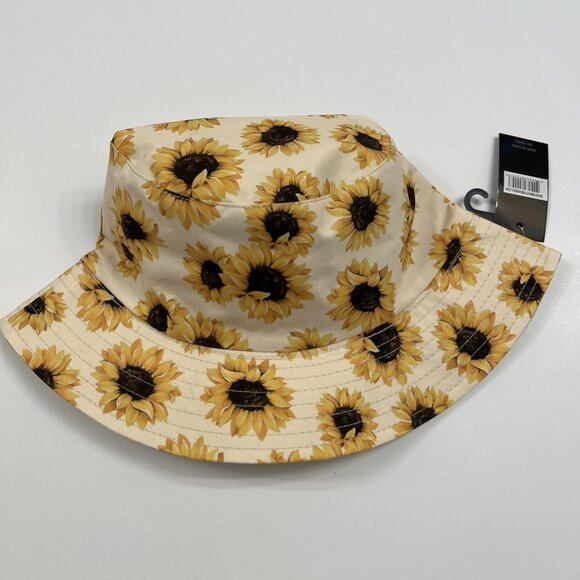 Sunflower Bucket Hat - Beige/Yellow/Brown -Small/Med - Gift Idea - NWT - Picture 8 of 8